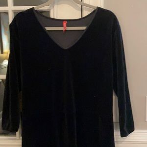 Hanna Anderson black velvet sheath dress.